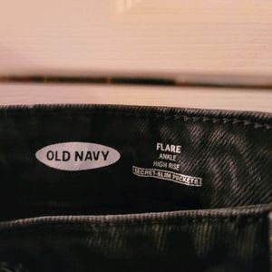 High waist ankle flares short